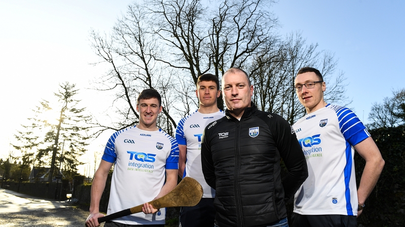Liam Cahill with Waterford players (l-r) Conor Gleeson, Conor Prunty and Kieran Bennett