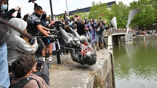 Protesters in Bristol, England, pulled down a controversial statue of 17th century slave trader Edward Colston at the weekend