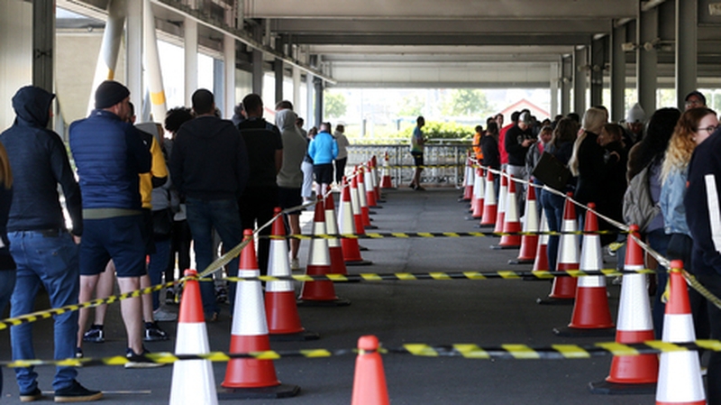 People queue outside IKEA in Dublin (Pic: RollingNews.ie)