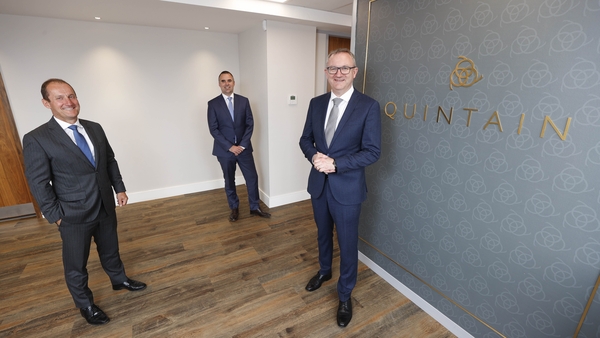 Quintain's Eddie Byrne, Michael Hynes and newly appointed Head of Construction Norman Higgins