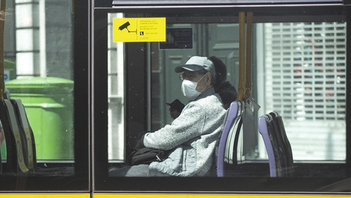 People in Ireland are encouraged to wear face coverings on public transport