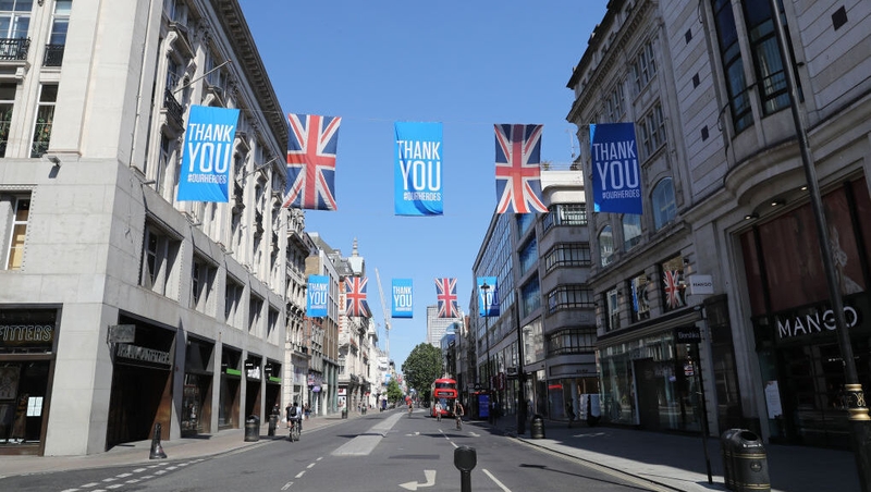 UK retail sales in June grew by 13.9% from May, above the average 8% growth forecast by economists