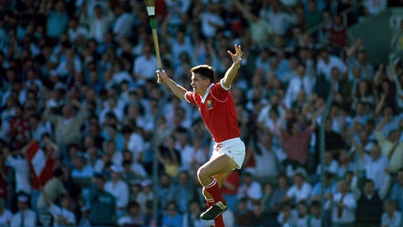 John Fitzgibbon celebrates on 2 September 1990 as he had promised on the morning of the final