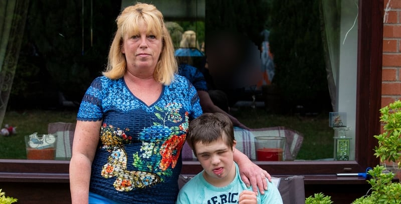 Fiona Sharkey Carroll and her son Sean