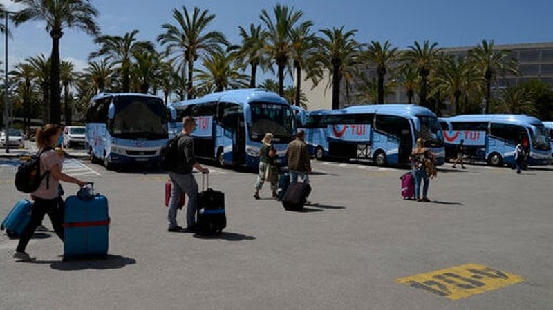 Arrival of the first German tourists to Palma de Mallorca