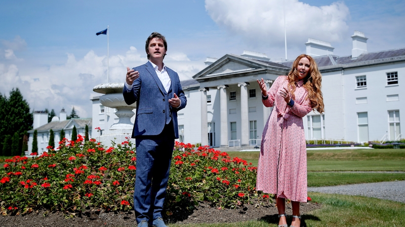 Simon Morgan and Lisa Lambe at Áras an Uachtaráin