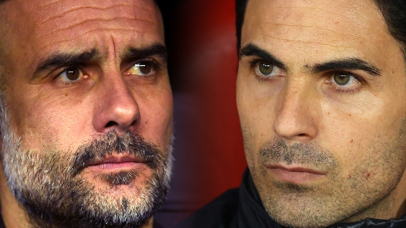 Pep Guardiola takes on Mikel Arteta
