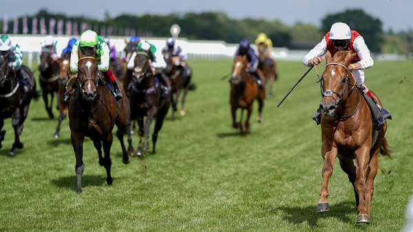 Golden Horde en route to victory in the Ascot Group One
