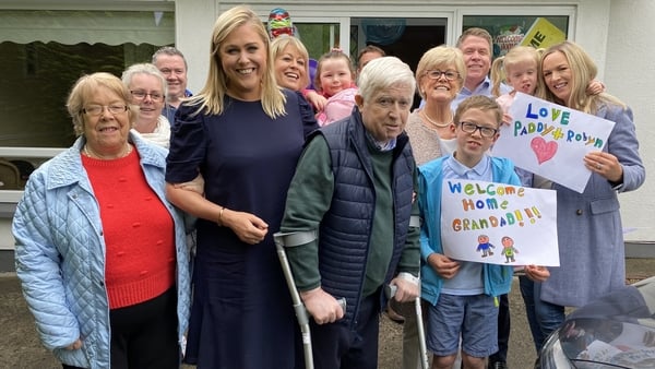 The Doyle family outside their home in Kildare Town
