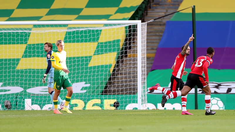 Danny Ings celebrates opening the scoring