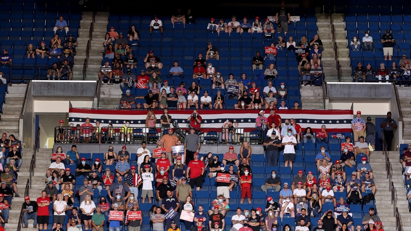 A Tulsa Fire Department spokesman told Reuters the crowd was tallied at about 6,200 people