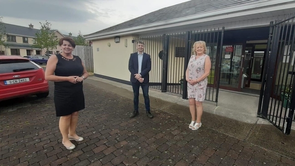 Jackie McKenna (L) Ruairi O'Murchu and Gwen McKenna