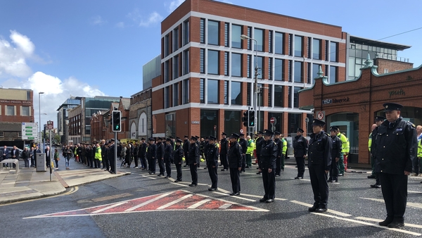 Gardaí at Limerick's Henry Street Garda Station remember Colm Horkan