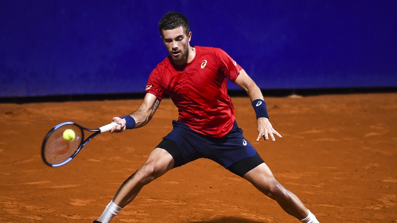 Borna Coric said he is not showing any symptoms