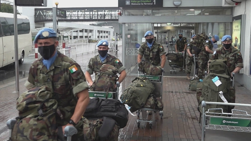 The troops were due to arrive home last month but were delayed due to the coronavirus outbreak