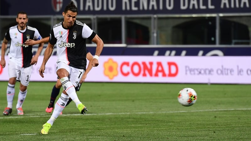 Cristiano Ronaldo scores a penalty