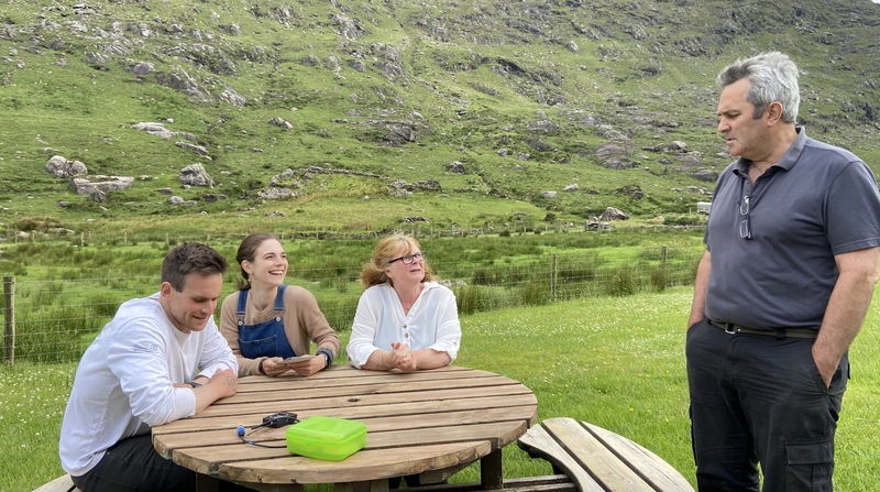 Eilise Sullivan with her family at Anam Valley Farm in the Black Valley in Co Kerry