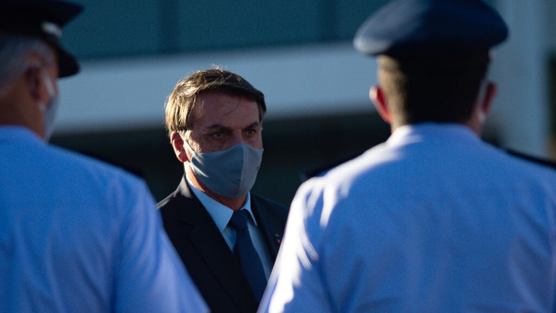 Mr Bolsonaro, who is quarantined after he also tested positive for the virus, is taking hydroxychloroquine, a related drug