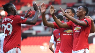 Anthony Martial celebrates his goal