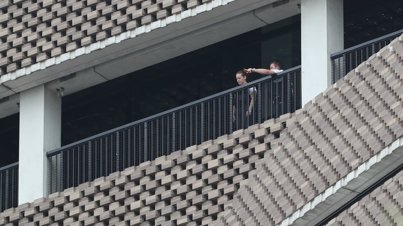 Police officers seen at the viewing platform shortly after the incident on 4 August 2019