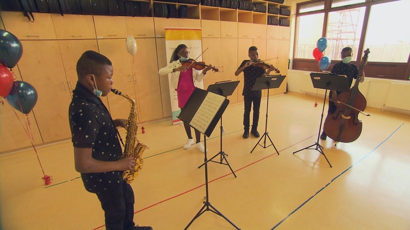 The Nwedo quadruplets graduated from St Ultan's in Cherry Orchard, Dublin