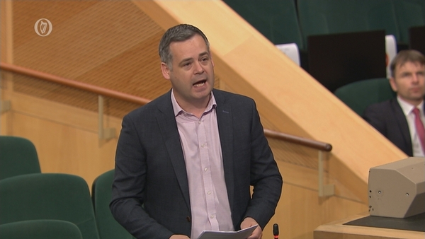Pearse Doherty TD speaking in the Convention Centre Dublin