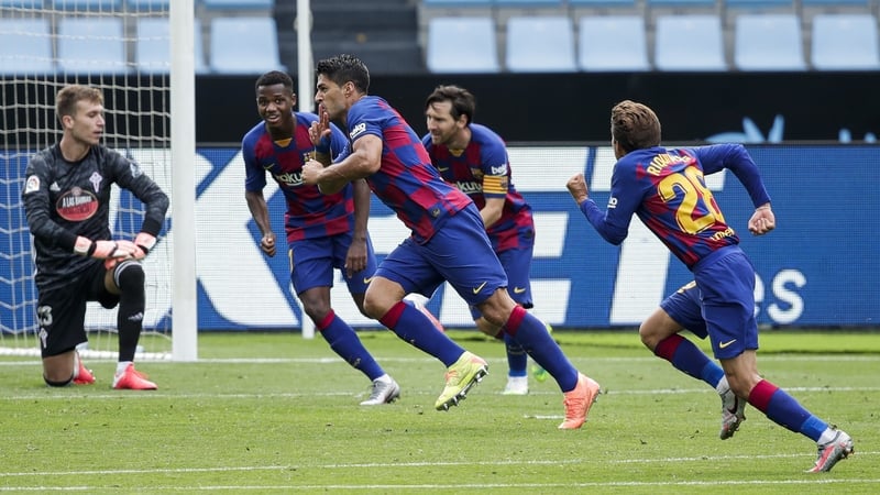 Two goals from Luis Suarez weren't enough for Barcelona