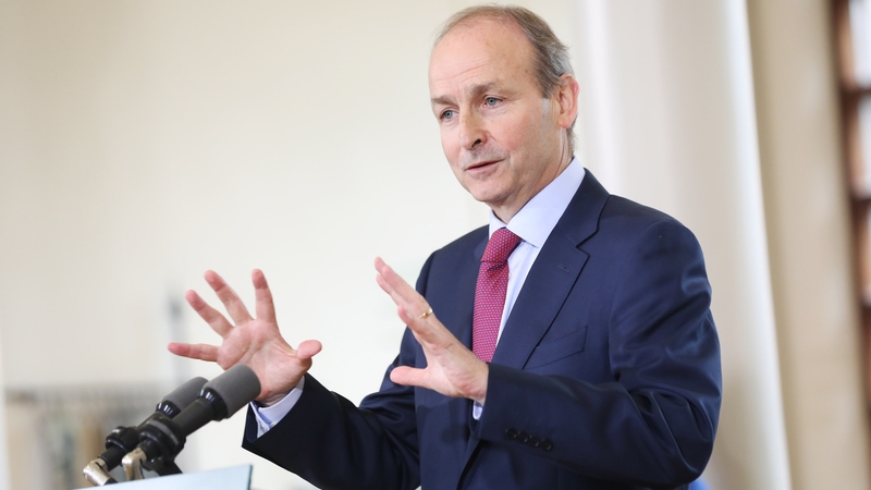 An Taoiseach Micheál Martin at the post-Cabinet press briefing in Dublin Castle