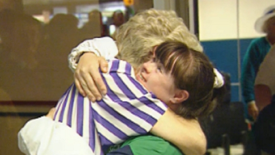 Special Oympians are welcomed home at Dublin Airport (1995)
