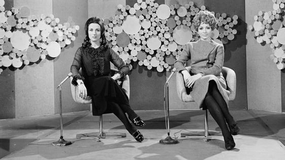 Máire O'Neill (left) and Aileen Geoghegan, the presenters of RTÉ Television's 'Buntús Cainte',