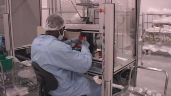 Employee at work in Tech Group plastics manufacturing plant, Damastown (2005)