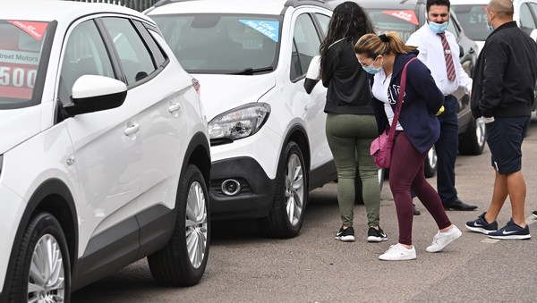 New car sales in Britain rose by about 20% in September from a year earlier