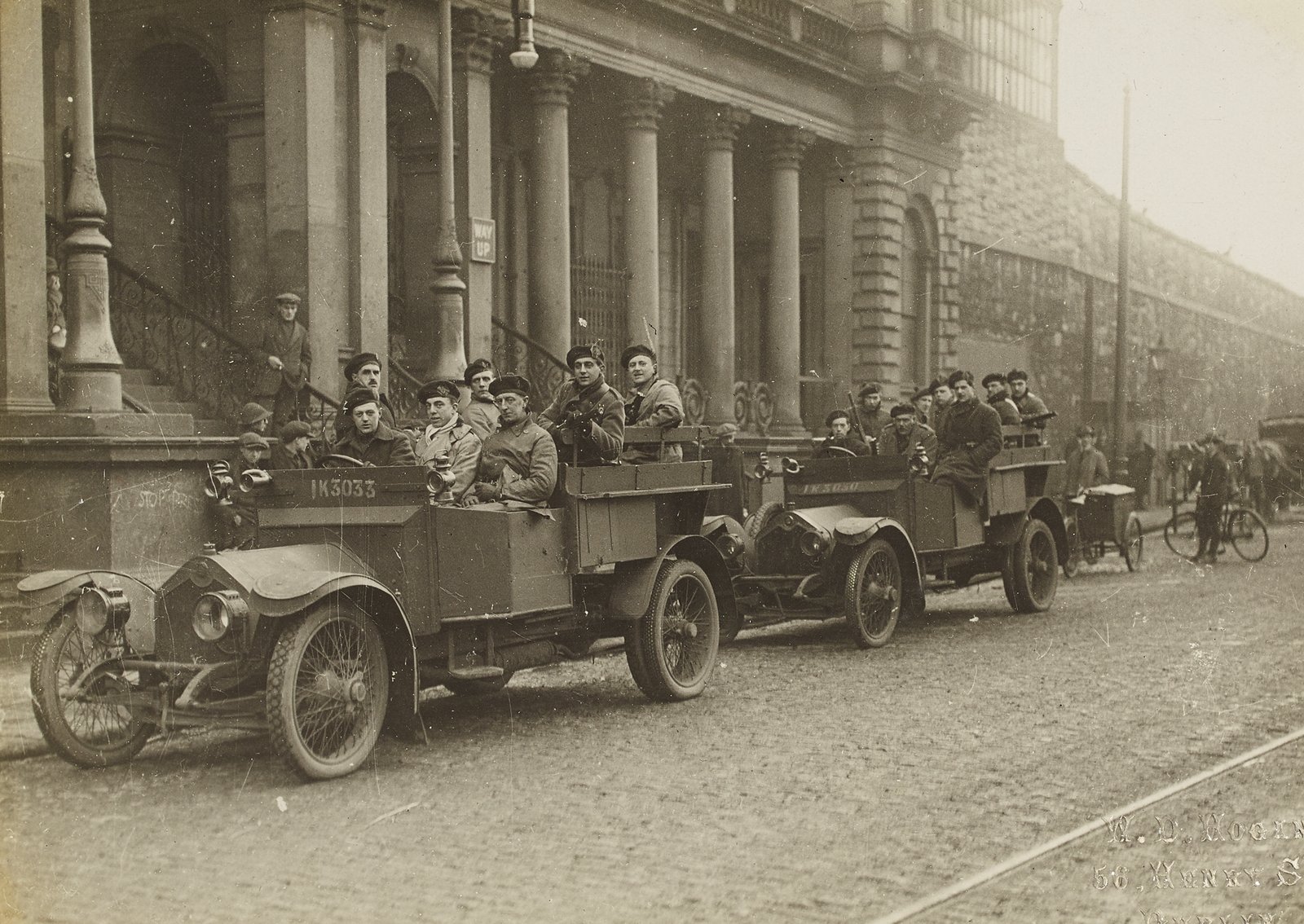 Auxiliaries outside Amiens Street station, now Connolly Station, in 1921. Image courtesy of the National Library of Ireland