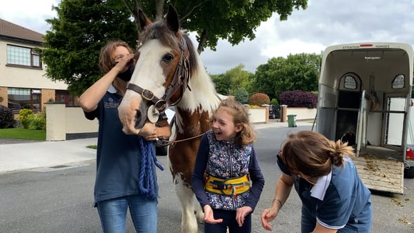 Aoibhinn Breslin with Buddy the equine therapy horse