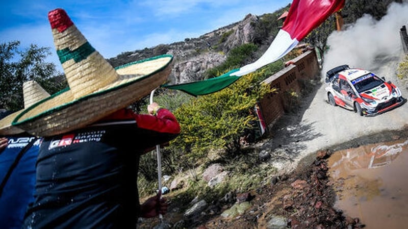 World Championship leader Sebastien Ogier taking part in this year's Mexico Rally