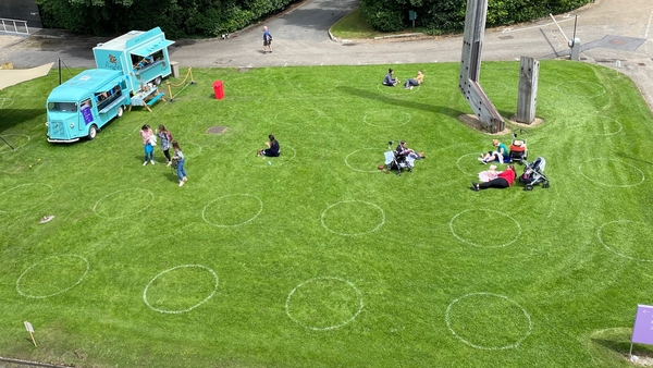 Social distancing circles roundly praised at IMMA