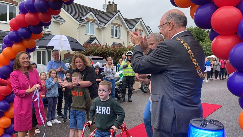 Oliver Lynch was cheered by neighbours, family friends and the Lord Mayor of Cork as he crossed the finish line