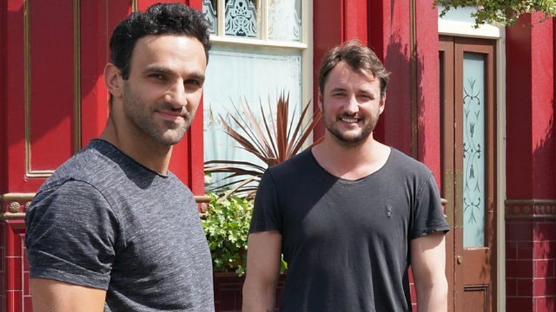 Davood Ghadami Kush Kazemi) and James Bye (Martin Fowler) from EastEnders