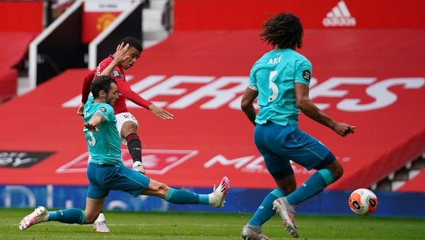 Manchester United's English striker Mason Greenwood