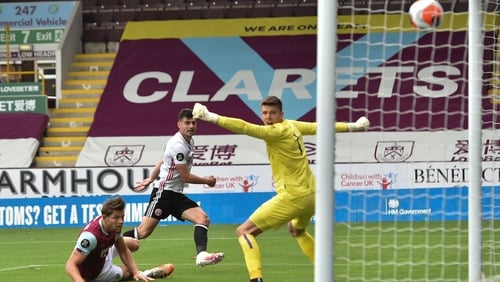 John Egan smashes home his first Premier League strike
