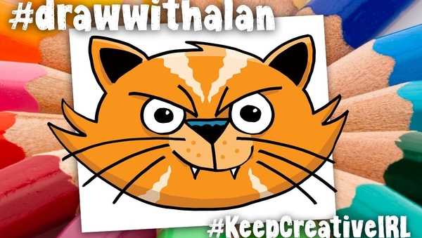 Draw With Alan – how to draw Chewie the Evil Cat!