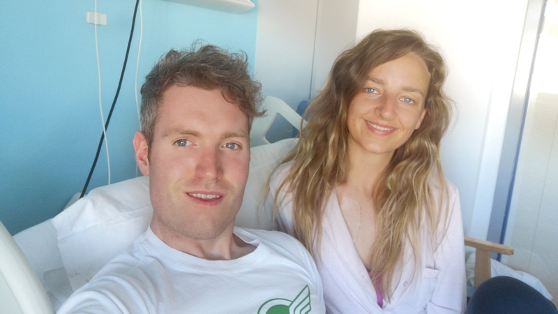 Tubber couple Bríona Reynolds and Shane Hunter the night before the surgery