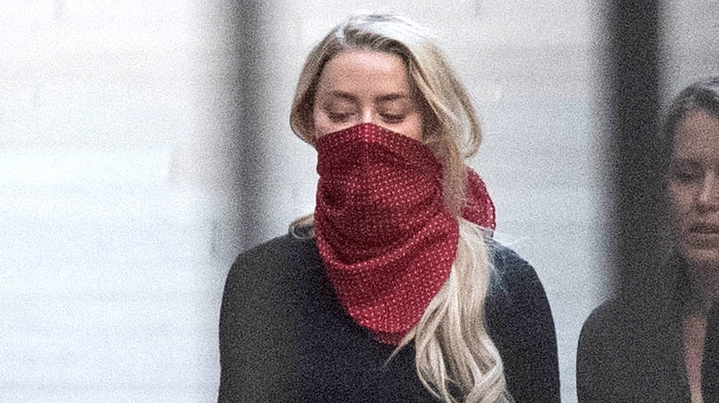 Amber Heard arriving at the Royal Courts of Justice in London in recent days
