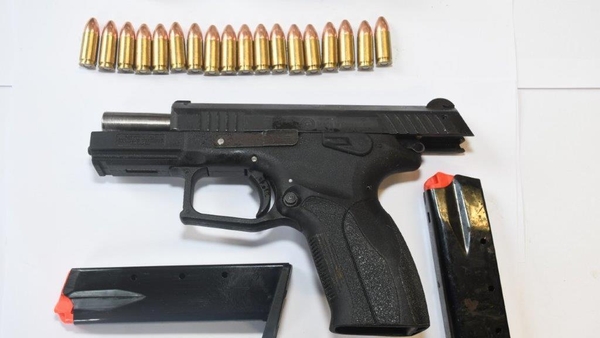 The gun was found buried on wasteland near Portarlington