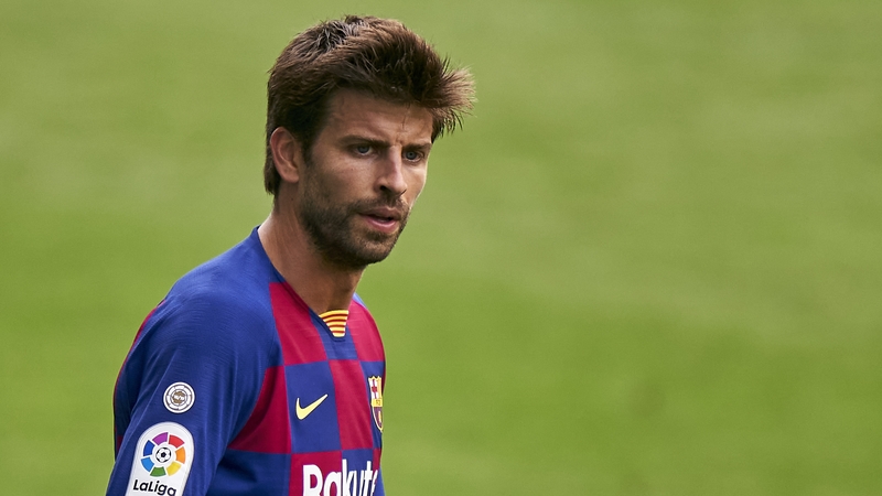 Gerard Pique was on his bike