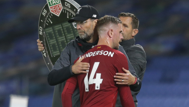 Jordan Henderson limped off 10 minutes from time