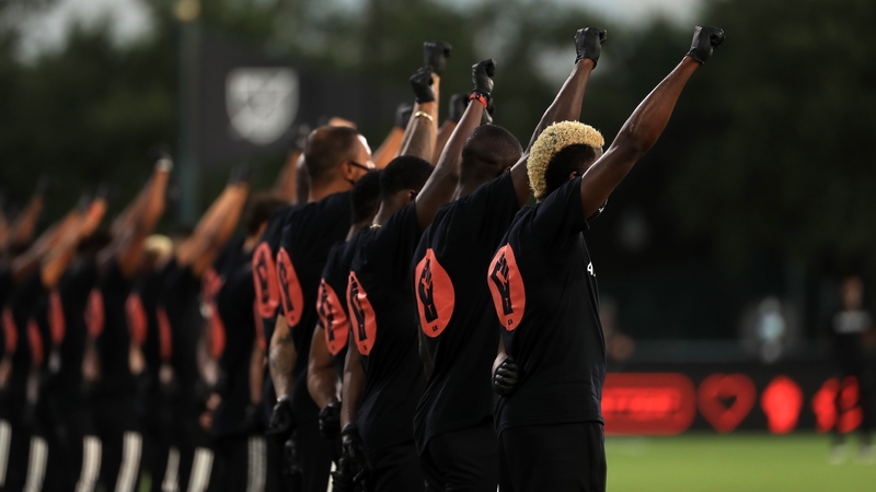 MLS players protest pre-game in Florida