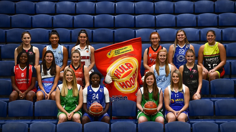 Team representatives from the Women's Super League pictured at last season's Basketball Ireland launch