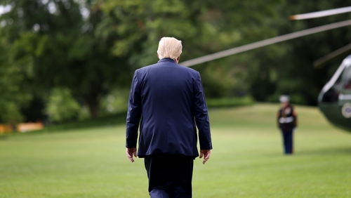 US president Donald Trump's return to the rally stage has not gone smoothly