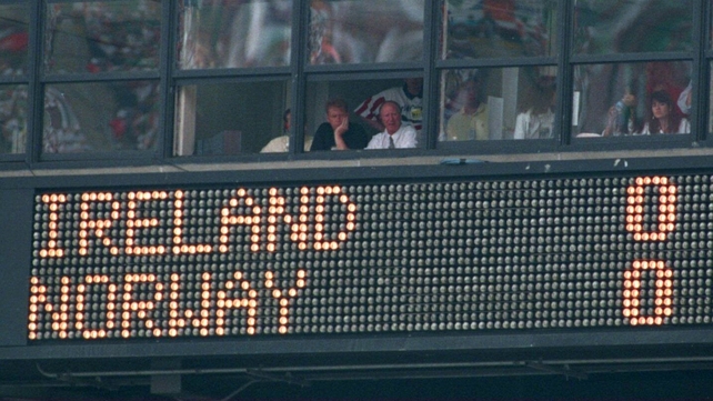 Charlton was forced to watch the Norway game from the stand after a famous altercation with a touchline official against Mexico but Ireland survived the group phase (Picture credit: Simon Bruty)